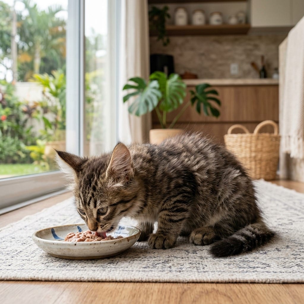 Ração de gato filhote: quando começar a transição certa